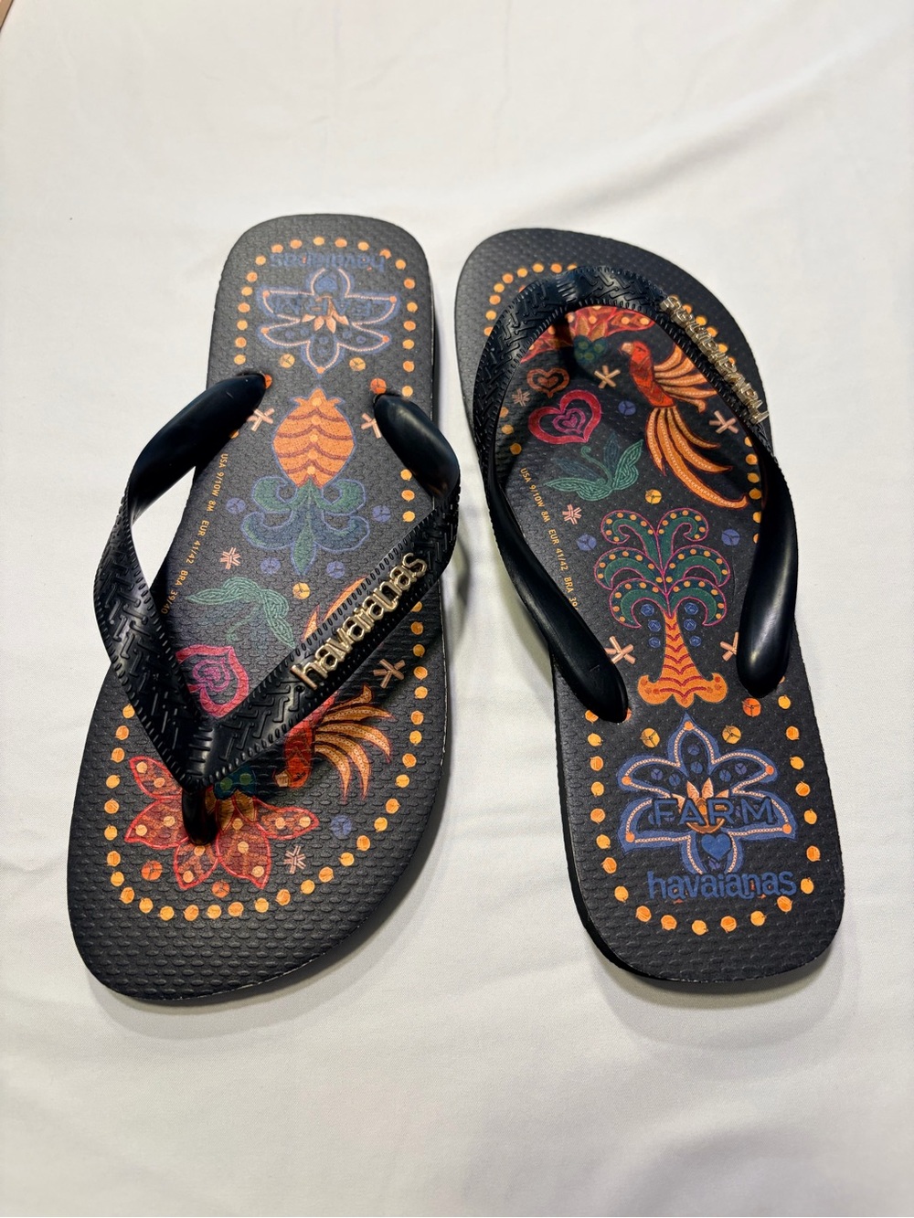 Havaianas FARM Rio Tropical Flip Flop Size 9/10W 8M Eur 41/42